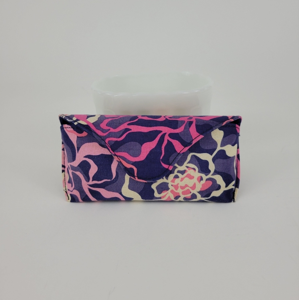 Vera Bradley Eyeglass Case Floral Pink and Purple